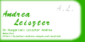 andrea leiszter business card